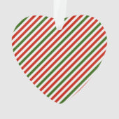 クリスマスの色のストライプ オーナメント (裏面)