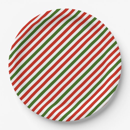クリスマスの色のストライプ, ペーパープレート (正面)