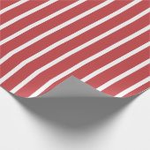 クリスマスの色のストライプ ラッピングペーパー (角)