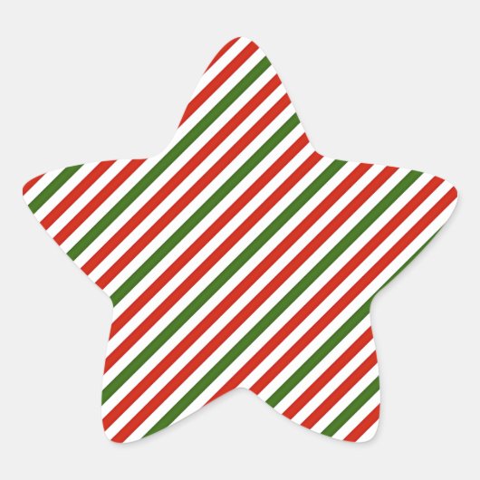 クリスマスの色のストライプ, 星シール (正面)