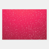 クリスマスの色の泡 ラッピングペーパーシート (正面)