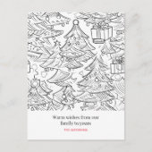 クリスマスの色の輪郭 シーズンポストカード (正面)