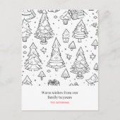 クリスマスの色の輪郭 シーズンポストカード (正面)