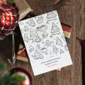 クリスマスの色の輪郭 シーズンポストカード