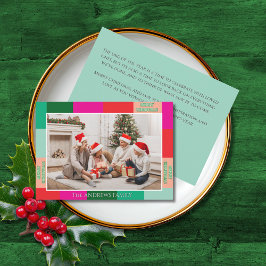 クリスマスの色ブロック 写真 ホリデーカード