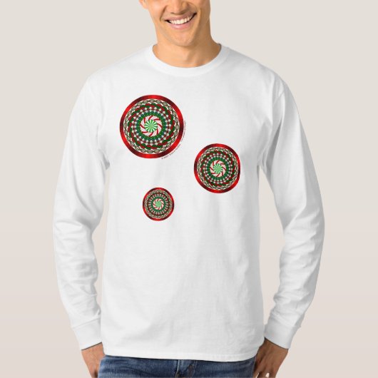 クリスマスの色彩 メンズライトシャツ Tシャツ (正面)