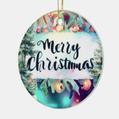 クリスマスの色 セラミックオーナメント (左)