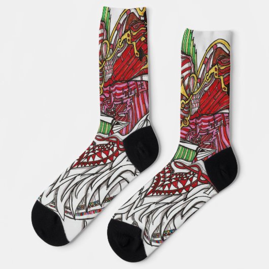 クリスマスの色 ソックス (左)