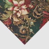 クリスマスの花が緑の切り離し 薄葉紙 (詳細)