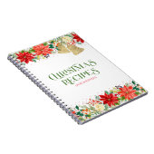 クリスマスの花とポインセチアのボランドタイポグラフィ ノートブック (右側)