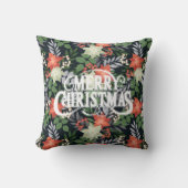 クリスマスの花と緑 クッション (正面)