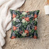 クリスマスの花と緑 クッション (ブランケット)