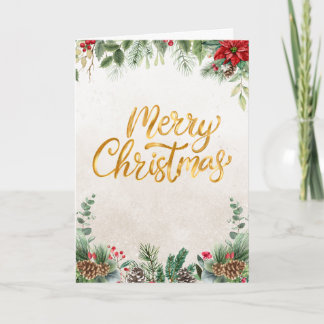 クリスマスの花のイラスト シーズンカード
