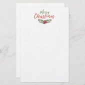 クリスマスの花のリース|の静止したページ 便箋 (正面/裏面)