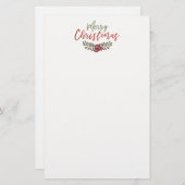 クリスマスの花のリース|の静止したページ 便箋 (正面/裏面)