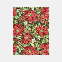 クリスマスの花の休日のフリースブランケット フリースブランケット