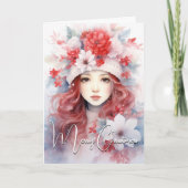 クリスマスの花の妖精 カード (正面)