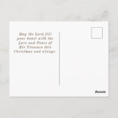 クリスマスの花の感謝は神に帰せり聖書の一節 ポストカード (裏面)