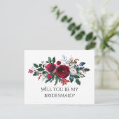 クリスマスの花束は私の花嫁カードになるよ サンキューカード (スタンド正面)