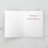 クリスマスの花束を持つ(鳥)ショウジョウコウカンチョウ シーズンカード (内部)