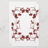 クリスマスの花柄 便箋 (正面/裏面)