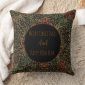クリスマスの花柄、新年をお祝いします、 クッション (ブランケット)