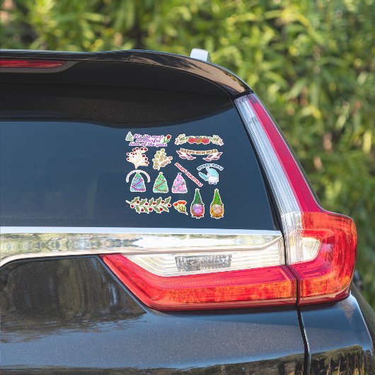 クリスマスの花葉と花 シール (車体側面)