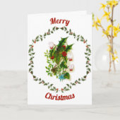 クリスマスの花 カード (黄色い花)