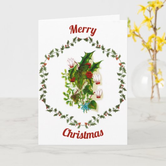 クリスマスの花 カード (黄色い花)