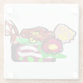 クリスマスの花 ガラスコースター (裏面)