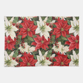 クリスマスの花 キッチンタオル (横)