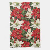 クリスマスの花 キッチンタオル (縦)