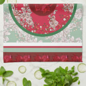 クリスマスの花 キッチンタオル (折り畳み)