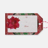 クリスマスの花 ギフトタグ (正面(横))