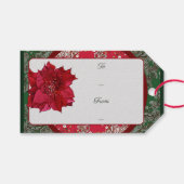 クリスマスの花 ギフトタグ (正面(横))
