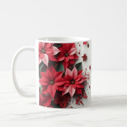 クリスマスの花 コーヒーマグカップ (左)