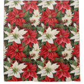 クリスマスの花 シャワーカーテン (正面)