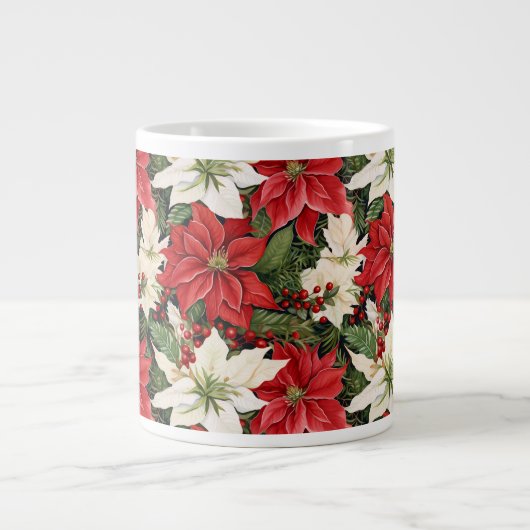 クリスマスの花 ジャンボコーヒーマグカップ (正面)