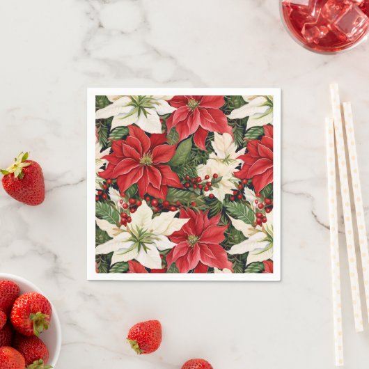 クリスマスの花 スタンダードカクテルナプキン (インサイチュ)