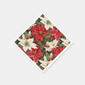 クリスマスの花 スタンダードカクテルナプキン (角)