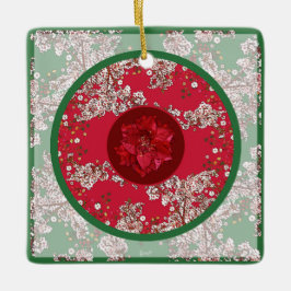 クリスマスの花 セラミックオーナメント