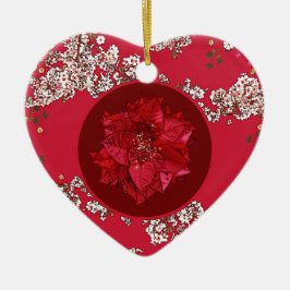 クリスマスの花 セラミックオーナメント
