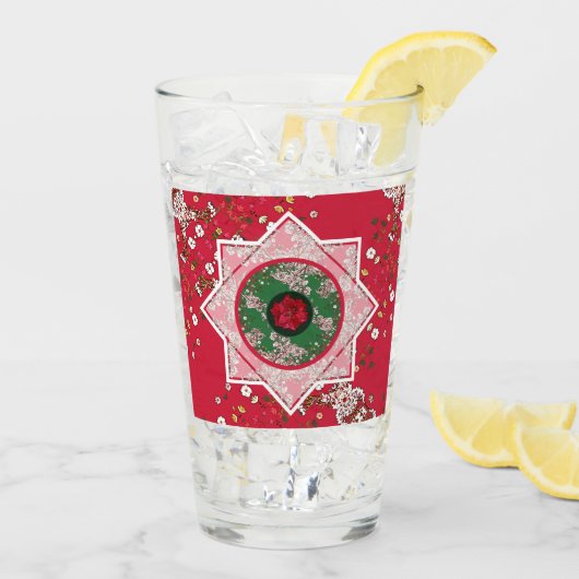 クリスマスの花 タンブラーグラス (アイス裏面)