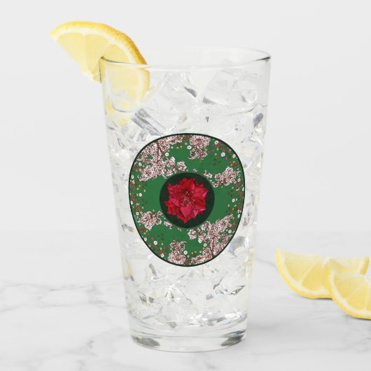 クリスマスの花 タンブラーグラス (アイス正面)