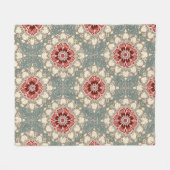 クリスマスの花 フリースブランケット (正面(横))