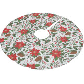 クリスマスの花 ブラッシュドポリエステルツリースカート (アングル)