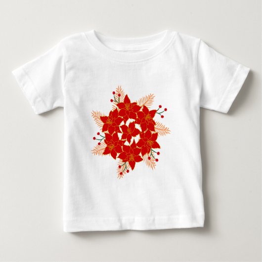 クリスマスの花 ベビーTシャツ (正面)
