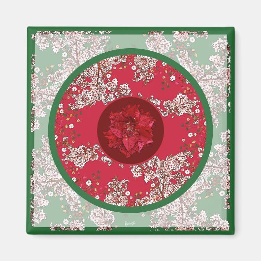 クリスマスの花 マグネット (正面)