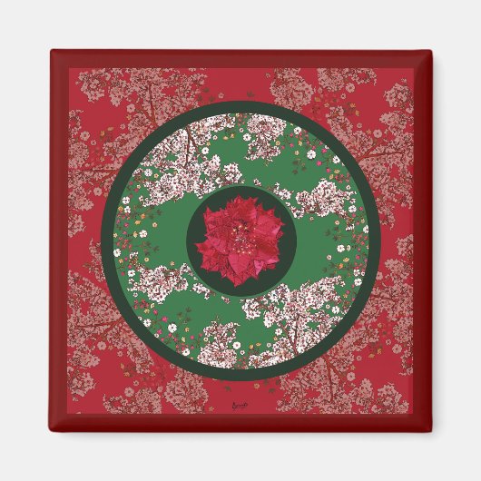 クリスマスの花 マグネット (正面)