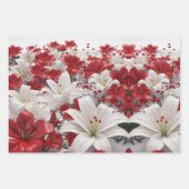 クリスマスの花 ラッピングペーパーシート (正面)